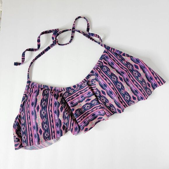 Ron Jon Tribal Flounce Halter Bikini Top - Picture 1 of 8